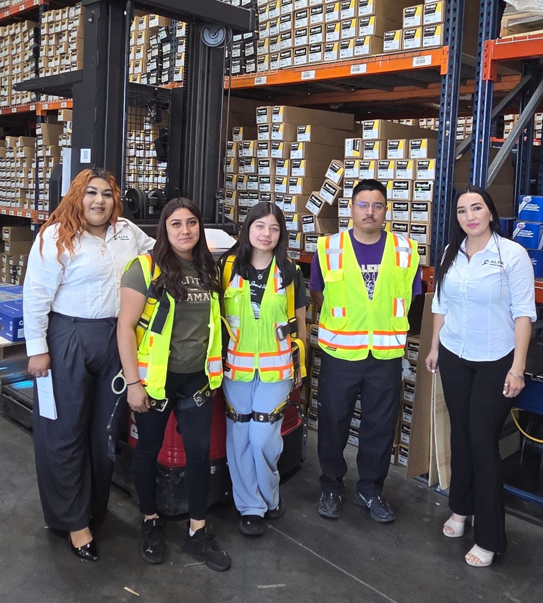 The Alta Personnel staff at the warehouse